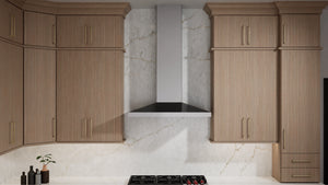 Luxe Desert Oak ( White Oak | Rift Cut [ Full Overlay • Satin • Stained ] - 10' X 10' Kitchen Cabinet ) | Assembled In USA