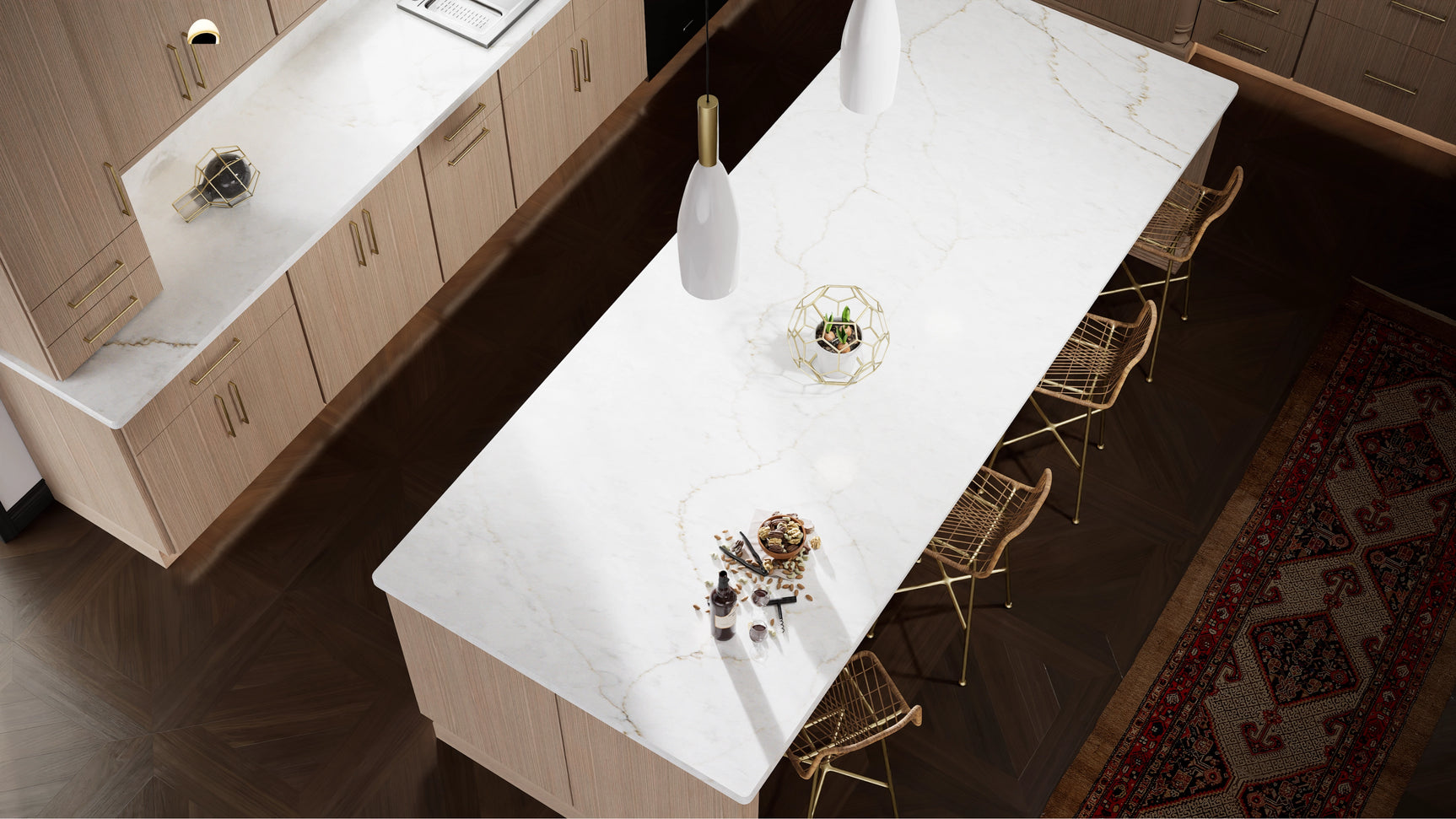 Luxe Desert Oak ( White Oak | Rift Cut [ Full Overlay • Satin • Stained ] - 10' X 10' Kitchen Cabinet ) | Assembled In USA