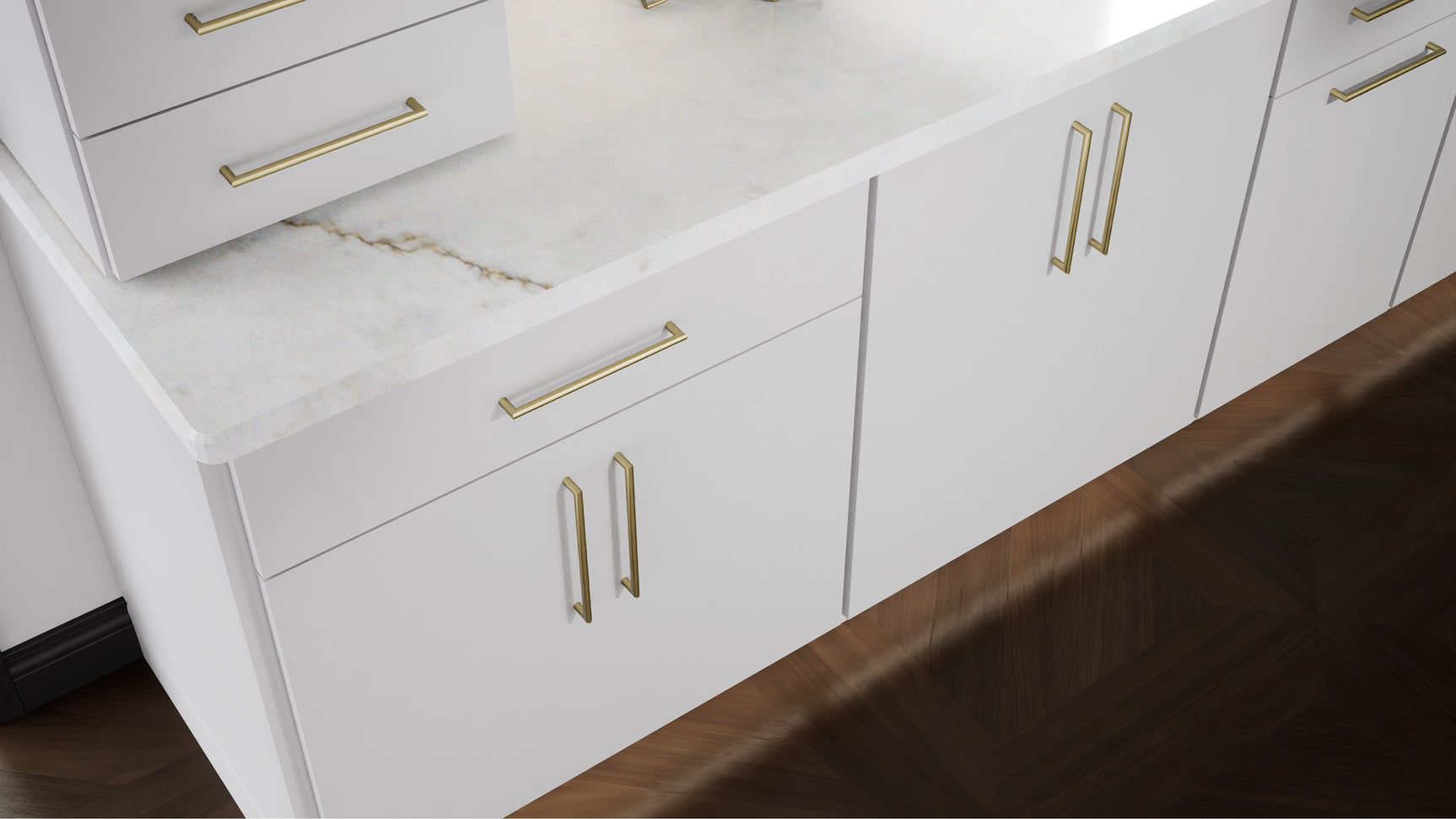 Luxe Frost ( Birch | Plain Cut [ Full Overlay • Satin • Painted ] - 10' X 10' Kitchen Cabinet ) | Assembled In USA