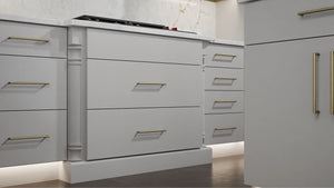 Luxe Frost ( Birch | Plain Cut [ Full Overlay • Satin • Painted ] - 10' X 10' Kitchen Cabinet ) | Assembled In USA