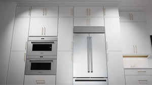 Luxe Frost ( Birch | Plain Cut [ Full Overlay • Satin • Painted ] - 10' X 10' Kitchen Cabinet ) | Assembled In USA
