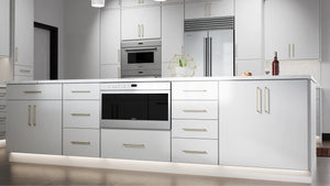 Luxe Frost ( Birch | Plain Cut [ Full Overlay • Satin • Painted ] - 10' X 10' Kitchen Cabinet ) | Assembled In USA