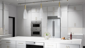 Luxe Frost ( Birch | Plain Cut [ Full Overlay • Satin • Painted ] - 10' X 10' Kitchen Cabinet ) | Assembled In USA