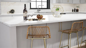 Luxe Frost ( Birch | Plain Cut [ Full Overlay • Satin • Painted ] - 10' X 10' Kitchen Cabinet ) | Assembled In USA