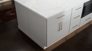 Luxe Frost ( Birch | Plain Cut [ Full Overlay • Satin • Painted ] - 10' X 10' Kitchen Cabinet ) | Assembled In USA