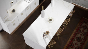 Luxe Frost ( Birch | Plain Cut [ Full Overlay • Satin • Painted ] - 10' X 10' Kitchen Cabinet ) | Assembled In USA