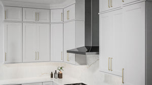 Nexus Frost ( Birch | Plain Cut [ Full Overlay • Satin • Painted ] - 10' X 10' Kitchen Cabinet ) | Assembled In USA