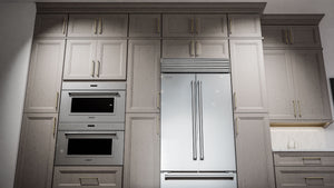 Onyx Horizon ( Birch | Plain Cut [ Full Overlay • Satin • Stained ] - 10' X 10' Kitchen Cabinet ) | Assembled In USA