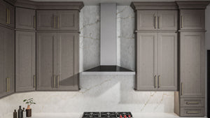 Onyx Horizon ( Birch | Plain Cut [ Full Overlay • Satin • Stained ] - 10' X 10' Kitchen Cabinet ) | Assembled In USA