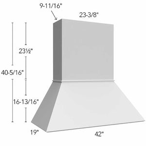 RHE42 ( Wall | Hood Euro - 42"W X 40-5/16"H X 19"D ) | Kona