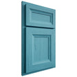 Shiloh Cabinetry Beaded Inset Asherville Alder Plain Cut Aqua Door