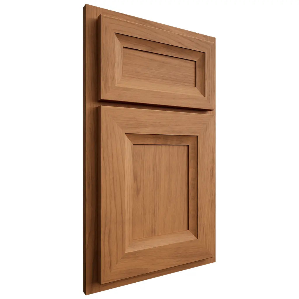 Shiloh Cabinetry Beaded Inset Asherville Alder Plain Cut Caramel Door