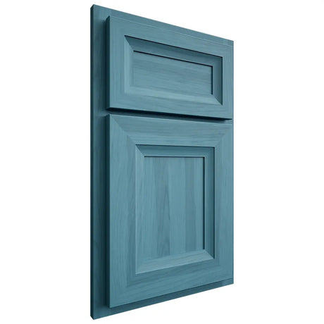 Shiloh Cabinetry Beaded Inset Asherville Hickory Plain Cut Aqua Door