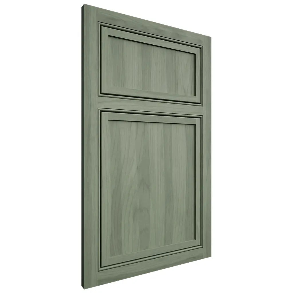 Shiloh Cabinetry Beaded Inset Asherville Hickory Plain Cut Moss Door