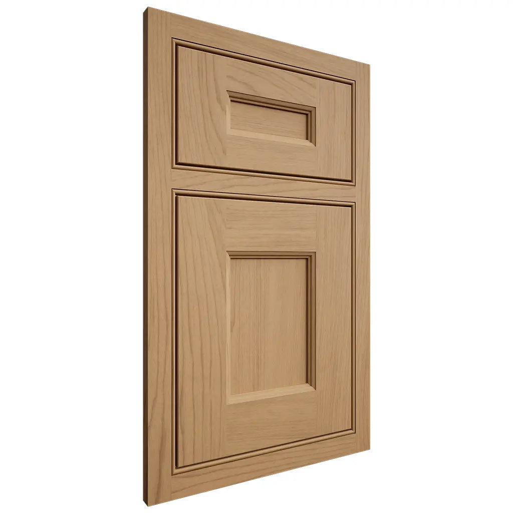 Shiloh Cabinetry Beaded Inset Aspen Alder Plain Cut Natural Door