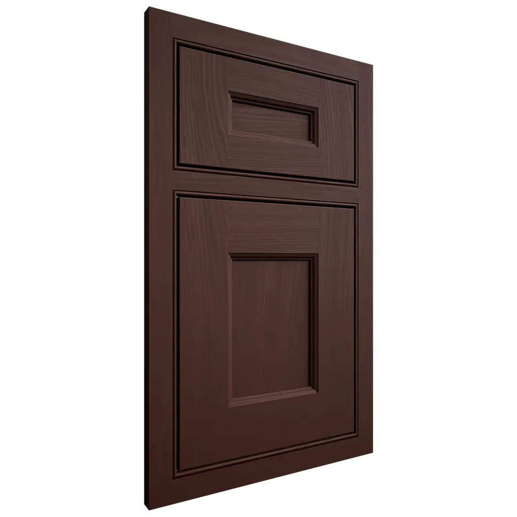 Shiloh Cabinetry Beaded Inset Aspen Alder Plain Cut Umber Door