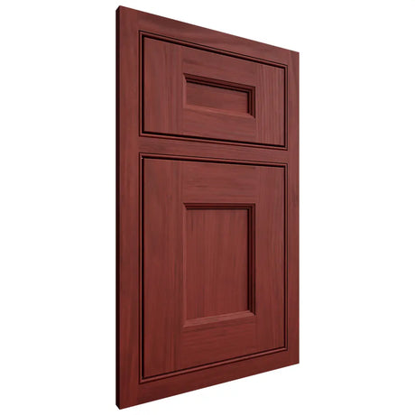 Shiloh Cabinetry Beaded Inset Aspen Cherry Plain Cut Red Door