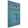 Shiloh Cabinetry Beaded Inset Aspen Hickory Plain Cut Aqua Door