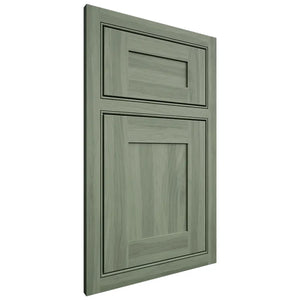 Shiloh Cabinetry Beaded Inset Aspen Hickory Plain Cut Moss Door