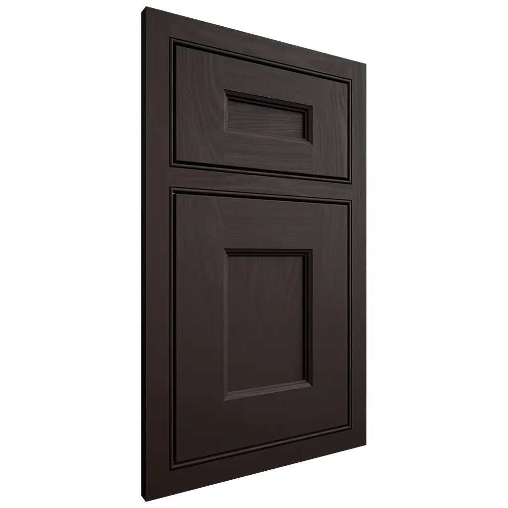 Shiloh Cabinetry Beaded Inset Aspen Maple Plain Cut Espresso Door