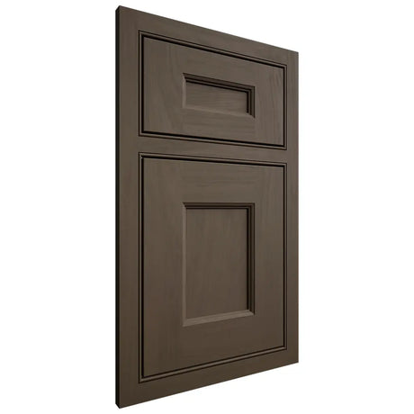 Shiloh Cabinetry Beaded Inset Aspen Maple Plain Cut Perfect Brown Door