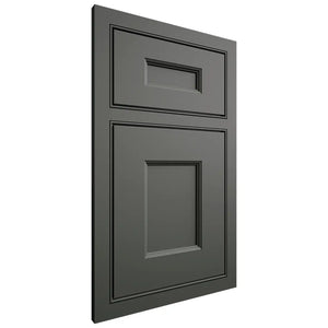 Shiloh Cabinetry Beaded Inset Aspen Paintable Pewter Green Door