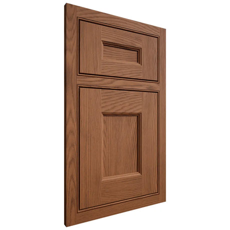 Shiloh Cabinetry Beaded Inset Aspen Red Oak Plain Cut Braun Door