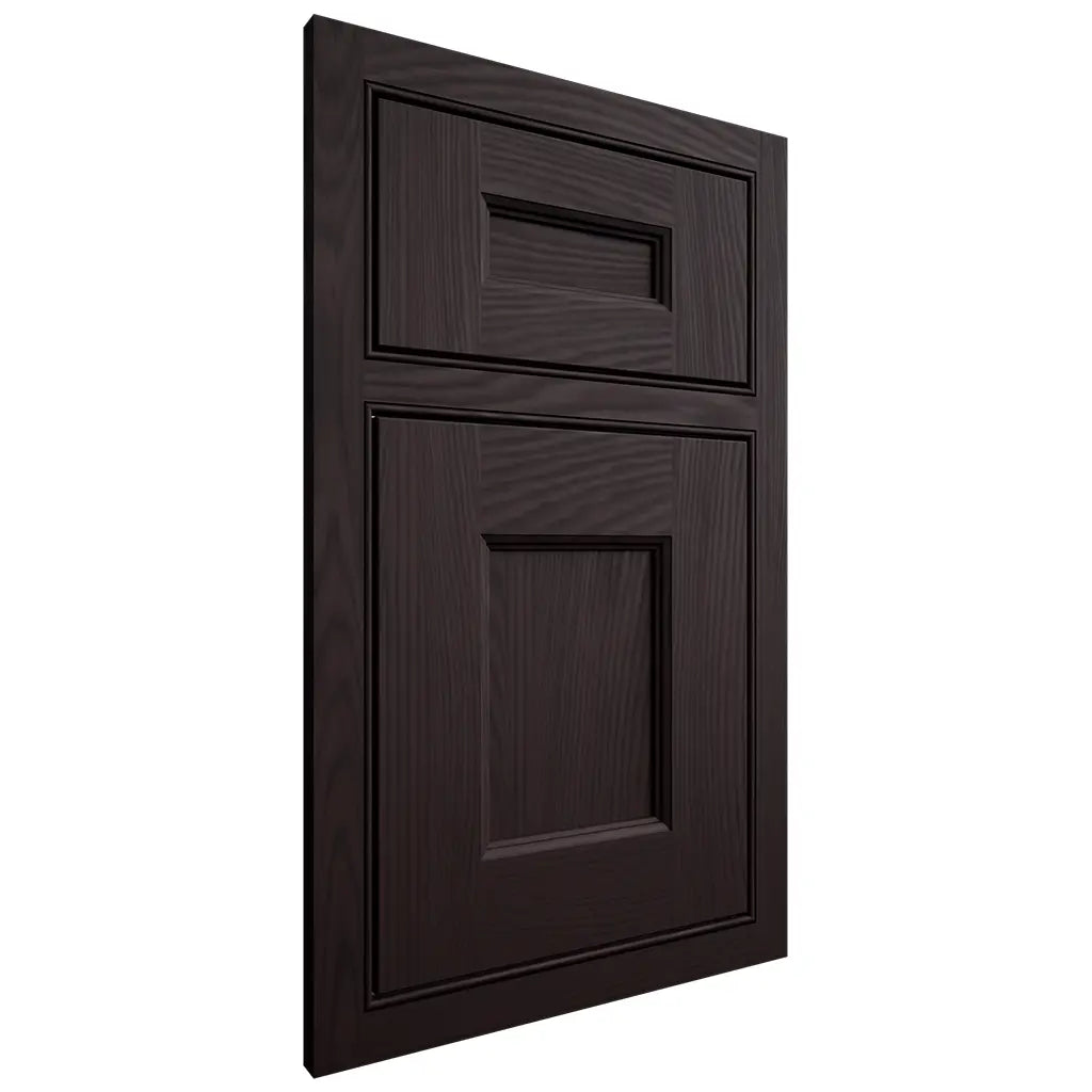 Shiloh Cabinetry Beaded Inset Aspen Red Oak Plain Cut Espresso Door