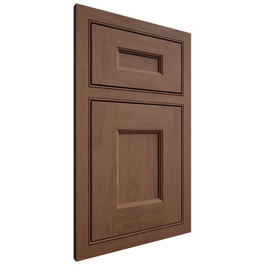 Shiloh Cabinetry Beaded Inset Aspen Walnut Plain Cut Natural Door