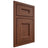 Shiloh Cabinetry Beaded Inset Aspen Walnut Plain Cut Rye Door