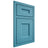 Shiloh Cabinetry Beaded Inset Aspen White Oak Plain Cut Aqua Door