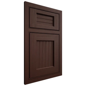Shiloh Cabinetry Beaded Inset Beaded Century Alder Plain Cut Umber Door