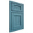 Shiloh Cabinetry Beaded Inset Beaded Century Hickory Plain Cut Aqua Door