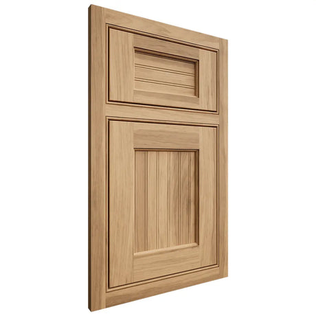 Shiloh Cabinetry Beaded Inset Beaded Century Hickory Plain Cut Natural Door