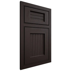 Shiloh Cabinetry Beaded Inset Beaded Century Maple Plain Cut Espresso Door