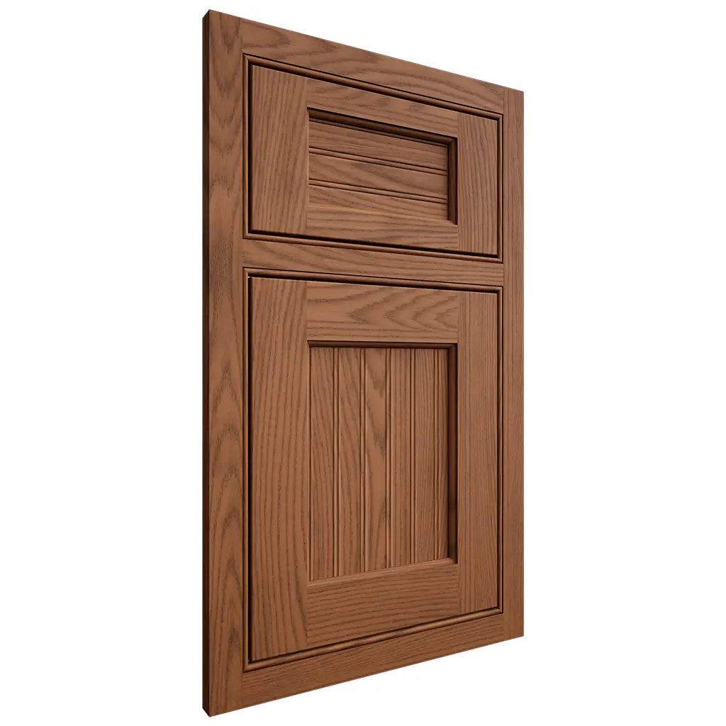 Shiloh Cabinetry Beaded Inset Beaded Century Red Oak Plain Cut Braun Door