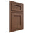 Shiloh Cabinetry Beaded Inset Beaded Century Walnut Plain Cut Natural Door