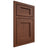 Shiloh Cabinetry Beaded Inset Beaded Century Walnut Plain Cut Rye Door