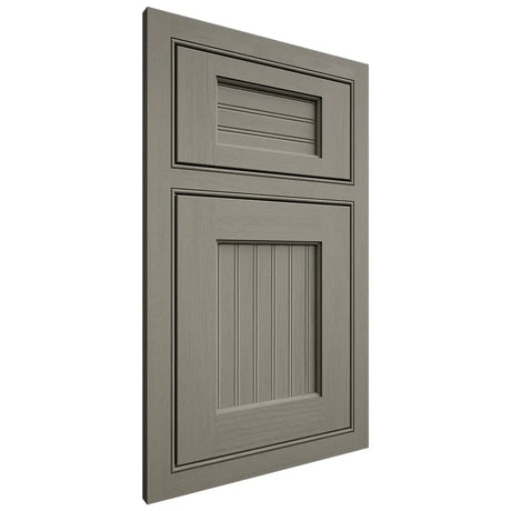 Shiloh Cabinetry Beaded Inset Beaded Century Walnut Plain Cut Thyme Door