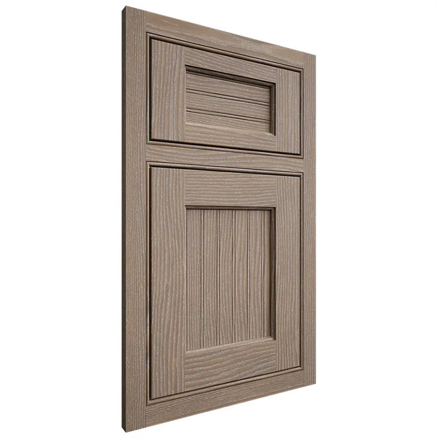 Shiloh Cabinetry Beaded Inset Beaded Century White Oak Plain Cut Almond Door