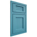 Shiloh Cabinetry Beaded Inset Beaded Century White Oak Plain Cut Aqua Door