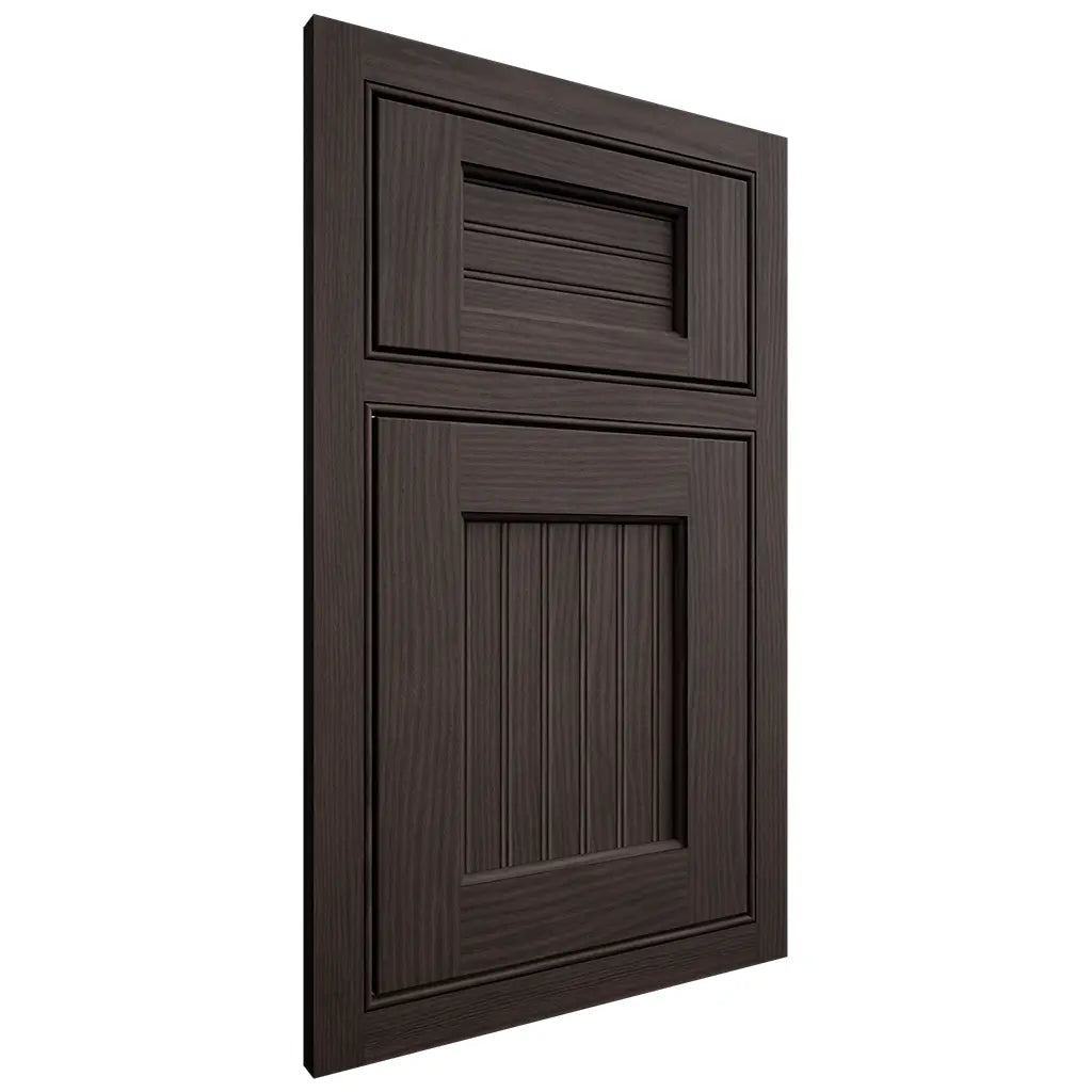 Shiloh Cabinetry Beaded Inset Beaded Century White Oak Plain Cut Morel Door