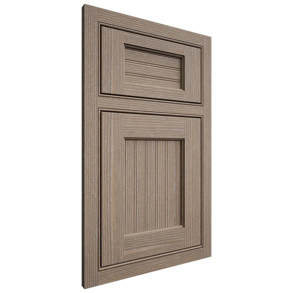 Shiloh Cabinetry Beaded Inset Beaded Century White Oak Rift Cut Almond Door