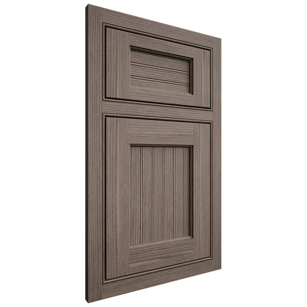 Shiloh Cabinetry Beaded Inset Beaded Century White Oak Rift Cut Clay Door
