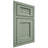 Shiloh Cabinetry Beaded Inset Beaded Century White Oak Rift Cut Moss Door