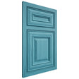 Shiloh Cabinetry Beaded Inset Bradford Alder Plain Cut Aqua Door