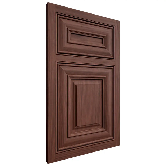 Shiloh Cabinetry Beaded Inset Bradford Cherry Plain Cut Bourbon Door