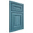 Shiloh Cabinetry Beaded Inset Bradford Hickory Plain Cut Aqua Door