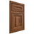 Shiloh Cabinetry Beaded Inset Bradford Hickory Plain Cut Burnt Sugar Door