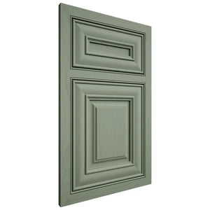 Shiloh Cabinetry Beaded Inset Bradford Poplar Plain Cut Moss Door